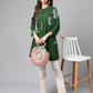 Janasya Bright Cotton Floral Flared Tunic | Swadesiicart