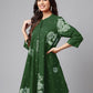Janasya Bright Cotton Floral Flared Tunic | Swadesiicart