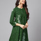 Janasya Bright Cotton Floral Flared Tunic | Swadesiicart