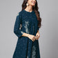 Janasya Bright Cotton Floral Flared Tunic | Swadesiicart