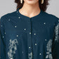 Janasya Bright Cotton Floral Flared Tunic | Swadesiicart