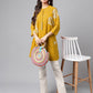 Janasya Bright Cotton Floral Flared Tunic | Swadesiicart