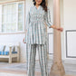Janasya Light Cotton Floral A-Line Top & Bottom Set | Swadesiicart