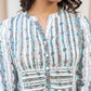 Janasya Light Cotton Floral A-Line Top & Bottom Set | Swadesiicart