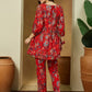 Janasya Bright Cotton Floral Peplum Top & Bottom Set | Swadesiicart