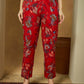 Janasya Bright Cotton Floral Peplum Top & Bottom Set | Swadesiicart