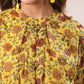 Janasya Bright Georgette Floral A-Line Dress | Swadesiicart