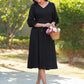 Janasya Dark Rayon Solid A-Line Dress | Swadesiicart