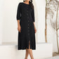 Janasya Dark Rayon Solid A-Line DRESS | Swadesiicart