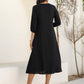 Janasya Dark Rayon Solid A-Line DRESS | Swadesiicart