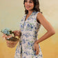 Janasya Light Cotton Floral A-Line Dress | Swadesiicart