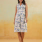 Janasya Light Cotton Floral A-Line Dress | Swadesiicart