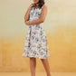 Janasya Light Cotton Floral A-Line Dress | Swadesiicart