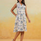 Janasya Light Cotton Floral A-Line Dress | Swadesiicart