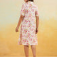 Janasya Light Cotton Floral A-Line Dress | Swadesiicart