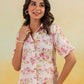 Janasya Light Cotton Floral A-Line Dress | Swadesiicart