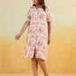 Janasya Light Cotton Floral A-Line Dress | Swadesiicart