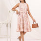 Janasya Light Cotton Floral A-Line Dress | Swadesiicart
