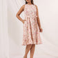 Janasya Light Cotton Floral A-Line Dress | Swadesiicart