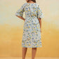 Janasya Light Cotton Floral A-Line Dress | Swadesiicart