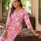 Janasya Light Cotton Floral Straight Kurta Set | Swadesiicart