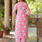 Janasya Light Cotton Floral Straight Kurta Set | Swadesiicart