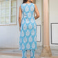 Janasya Light Cotton Ethnic Motifs Straight Kurta Set | Swadesiicart