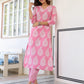 Janasya Light Cotton Ethnic Motifs Straight Kurta Set | Swadesiicart