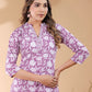 Janasya Light Cotton Floral Straight Kurta Set | Swadesiicart