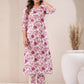 Janasya Light Cotton Floral Straight Kurta Set | Swadesiicart