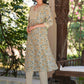 Janasya Light Cotton Floral Straight Kurta Set | Swadesiicart