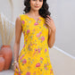 Janasya Bright Cotton Floral Straight Kurta Set | Swadesiicart