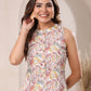 Janasya Light Cotton Floral Straight Kurta Set | Swadesiicart