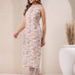 Janasya Light Cotton Floral Straight Kurta Set | Swadesiicart