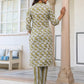 Janasya Dark Cotton Floral Straight Kurta Set | Swadesiicart