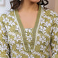 Janasya Dark Cotton Floral Straight Kurta Set | Swadesiicart