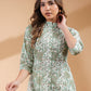 Janasya Light Cotton Floral Straight Kurta Set | Swadesiicart