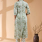 Janasya Light Cotton Floral Straight Kurta Set | Swadesiicart