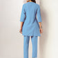 Janasya Light Cotton Solid A-Line Top & Bottom Set | Swadesiicart