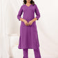 Janasya Light Cotton Solid Straight Kurta Set | Swadesiicart