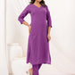 Janasya Light Cotton Solid Straight Kurta Set | Swadesiicart