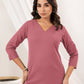 Janasya Light Cotton Solid Straight Kurta Set | Swadesiicart