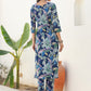 Janasya Dark Cotton Floral Straight Kurta Set | Swadesiicart
