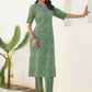 Janasya Light Cotton Paisley Straight Kurta Set | Swadesiicart