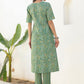 Janasya Light Cotton Paisley Straight Kurta Set | Swadesiicart