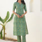 Janasya Light Cotton Paisley Straight Kurta Set | Swadesiicart