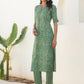 Janasya Light Cotton Paisley Straight Kurta Set | Swadesiicart