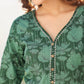 Janasya Dark Cotton Floral Straight Kurta Set | Swadesiicart