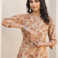 Janasya Light Cotton Floral Straight Kurta Set | Swadesiicart