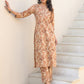 Janasya Light Cotton Floral Straight Kurta Set | Swadesiicart